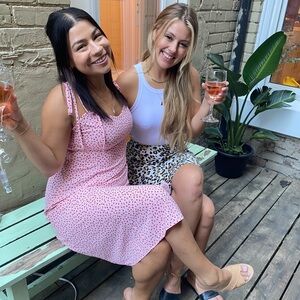 SHEIN Pink Floral Midi Dress